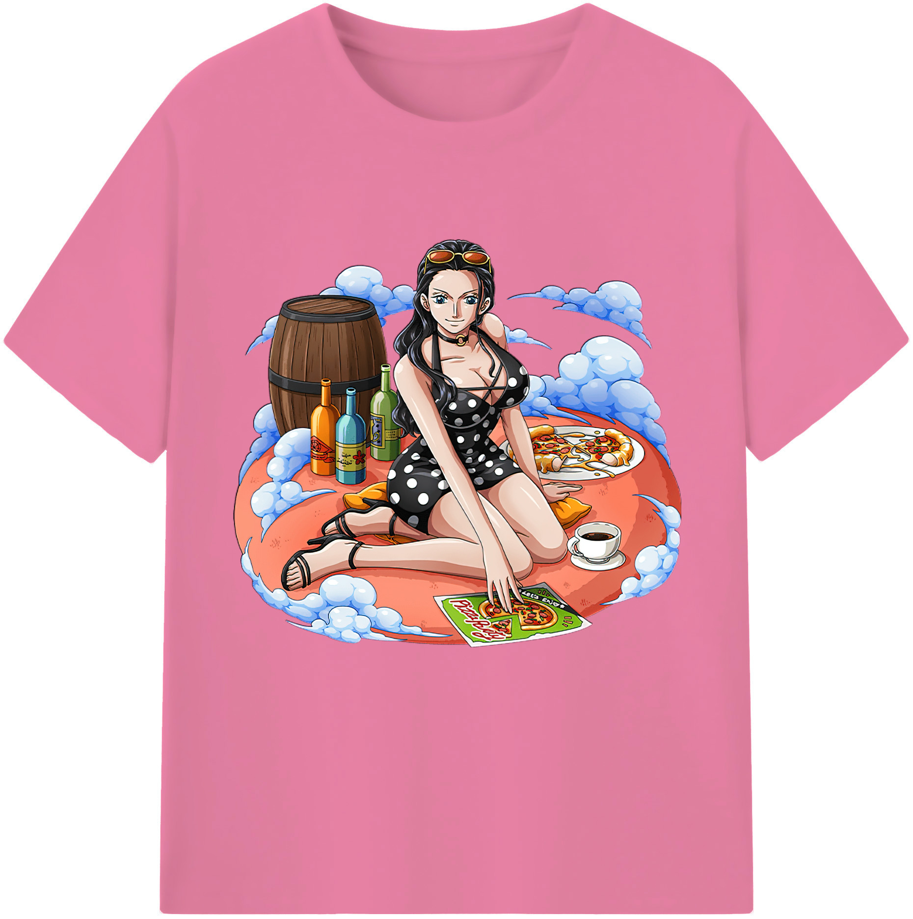 ワンピース ニコ・ロビン ONE PIECE Nico Robin 綿100％半袖Tシャツ（フロントプリント）